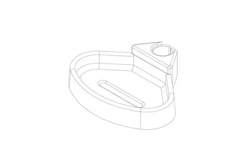Seifenschale aus Kunststoff mit geschwungener Form und seitlicher Halterung, geeignet als Ersatzteil für Roth Brauseset.